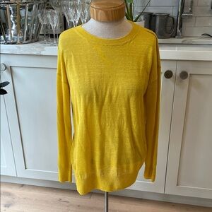 Wilfred 81% linen Sunflower Yellow Crewneck long sleeve Women's Sweater